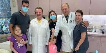 La foto en la clínica, antes de regresar a Villa María (Todos por Delfi).