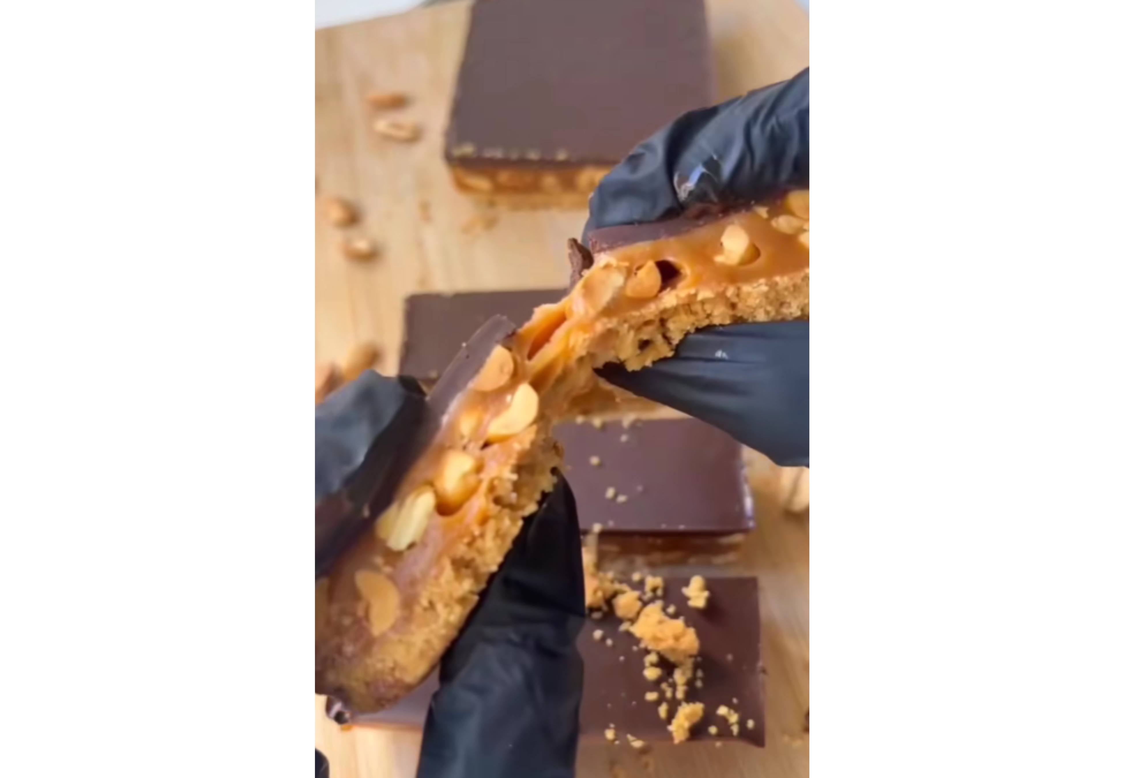 Así queda el turrón navideño moderno.