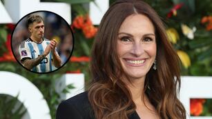 Lisandro Martínez y Julia Roberts.