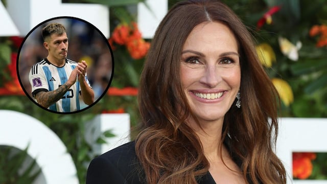 Lisandro Martínez y Julia Roberts.