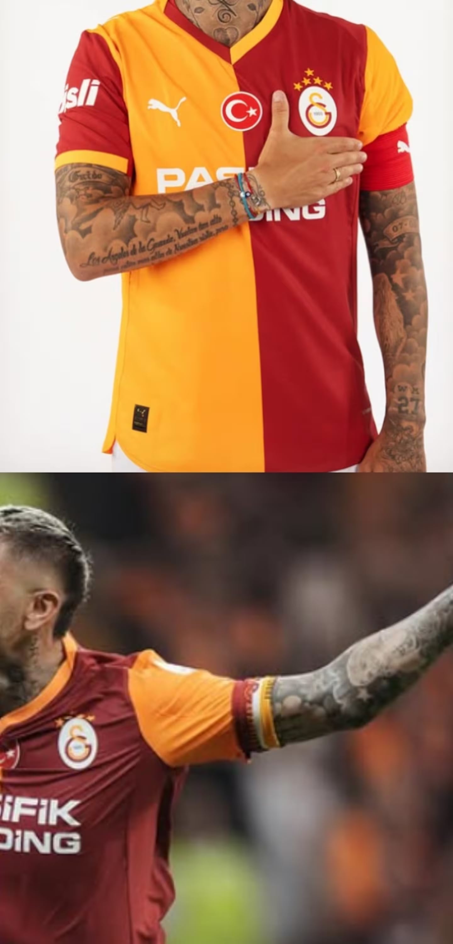 El tatuaje con la cara de Wanda en el brazo de Icardi.