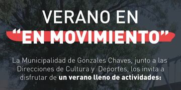 Gonzales Chaves se activa: Llega "Verano en Movimiento" con propuestas únicas