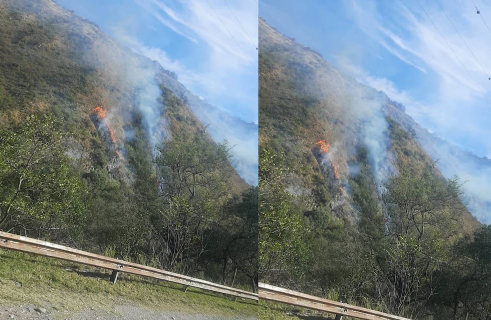 Incendio forestal en Dique San Roque moviliza a bomberos y fuerzas de emergencia