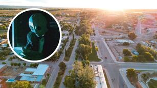 El particular video de la Municipalidad de Dolavon: extraterrestre comiendo choripán.