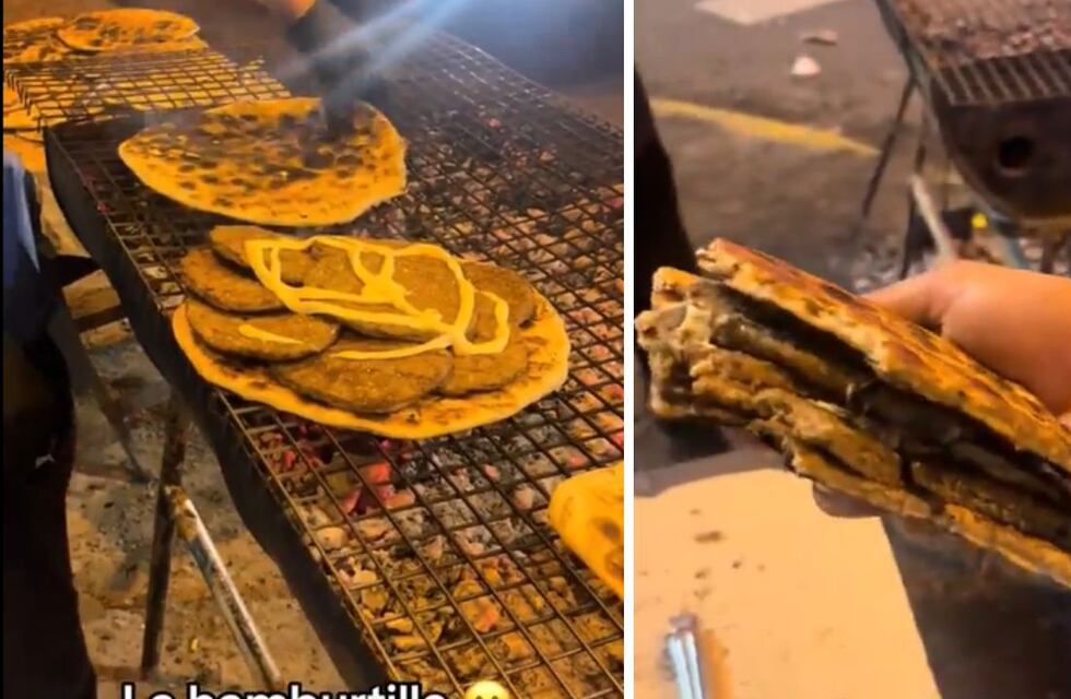 ¿Invento argentino? Vende hamburguesas entre dos tortillas y se volvió viral