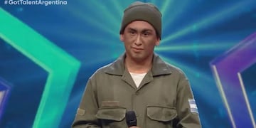 Emanuel Carrizo homenajeó a los ex combatientes de Malvinas en Got Talent Argentina