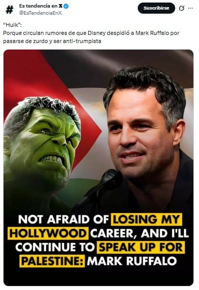 Mark Ruffalo en el punto de la mira.