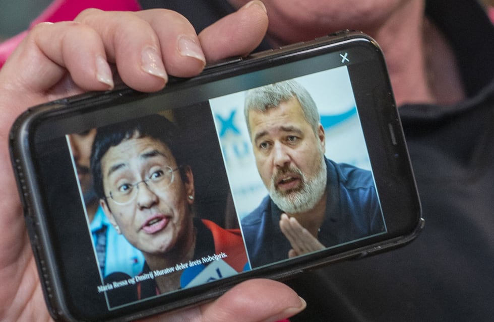 El Premio Nobel de la Paz 2021 fue entregado a los periodistas Dmitry Muratov y Maria Ressa