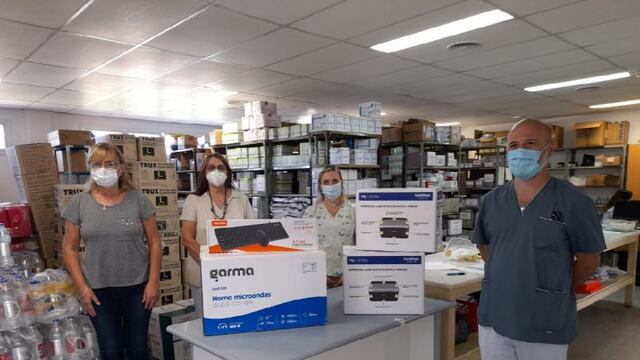 Directivos del Hospital recibieron la donación. (Foto: La Voz de San Justo)