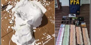El operativo realizado en Pablo Nogués reveló que los delincuentes ocultaban la droga en baldes de pintura.