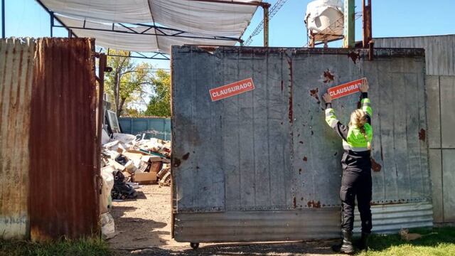 Clausuraron un local de compra-venta de metales