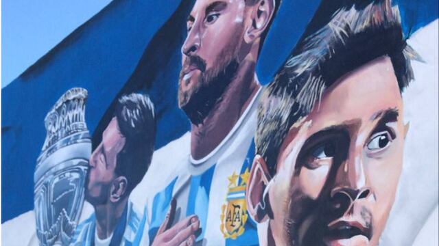 Mural de Lionel Messi en San Francisco,