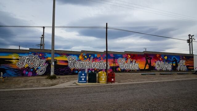 Organizan un concurso de grafiteros para embellecer un paredón del barrio 2 de Abril en Caleta Olivia