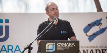 Andrés Vavrik, presidente de la Cámara de Comercio de Alvear en la presentanción de la Fiesta de la Ganadería.
