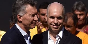 Otros tiempos, cuando Mauricio Macri se mostraba junto a Horacio Rodríguez Larreta.