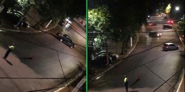 Conductores realizaron maniobras peligrosas para evitar control de tránsito en Eldorado.