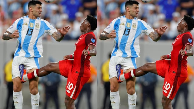 La dura entrada que Cristian Cuti Romero recibió por parte de Jonathan David.