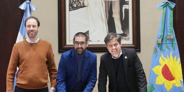 Rodrigo Aristimuño y Axel Kicillof firmaron la segunda cuota del Fondo de Fortalecimiento Fiscal.