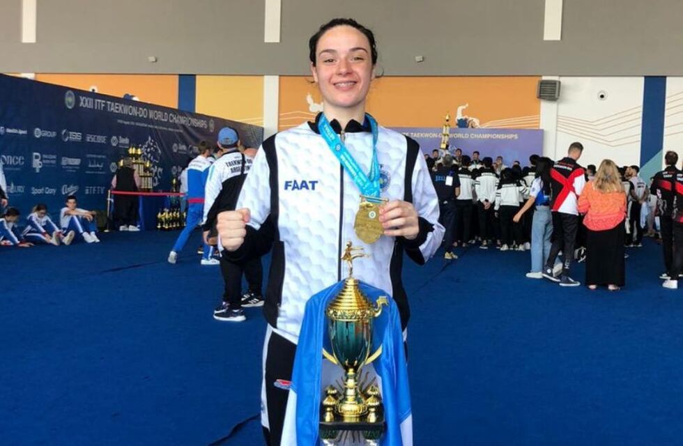 La tunuyanina Josefina Mesa se consagró campeona mundial de taekwondo ITF
