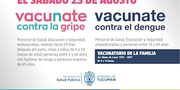 El operativo sanitario tendrá lugar este sábado, con acceso gratuito y dirigido a grupos específicos.