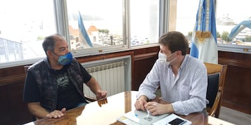 VGM Alberto Fernández junto al gobernador Gustavo Melella