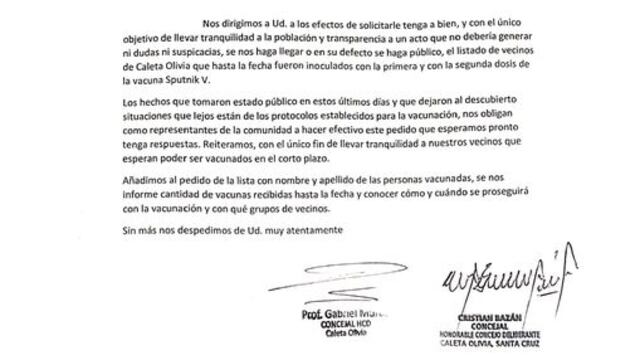 Los concejales Gabriel Murúa y Cristian Bazán presentaron una nota dirigida al director del Hospital, Dr. Covas.