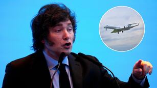Javier Milei viajó a París en vuelo privado.