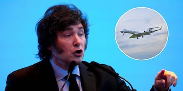 Javier Milei viajó a París en vuelo privado.