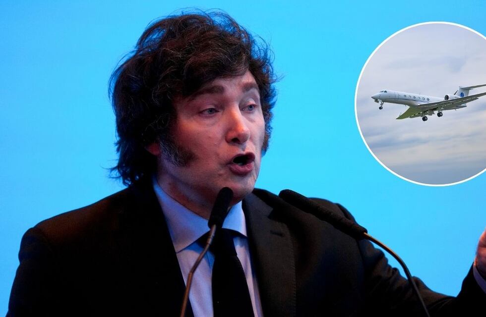 Así es por dentro el avión privado en el que viajó Javier Milei a Francia