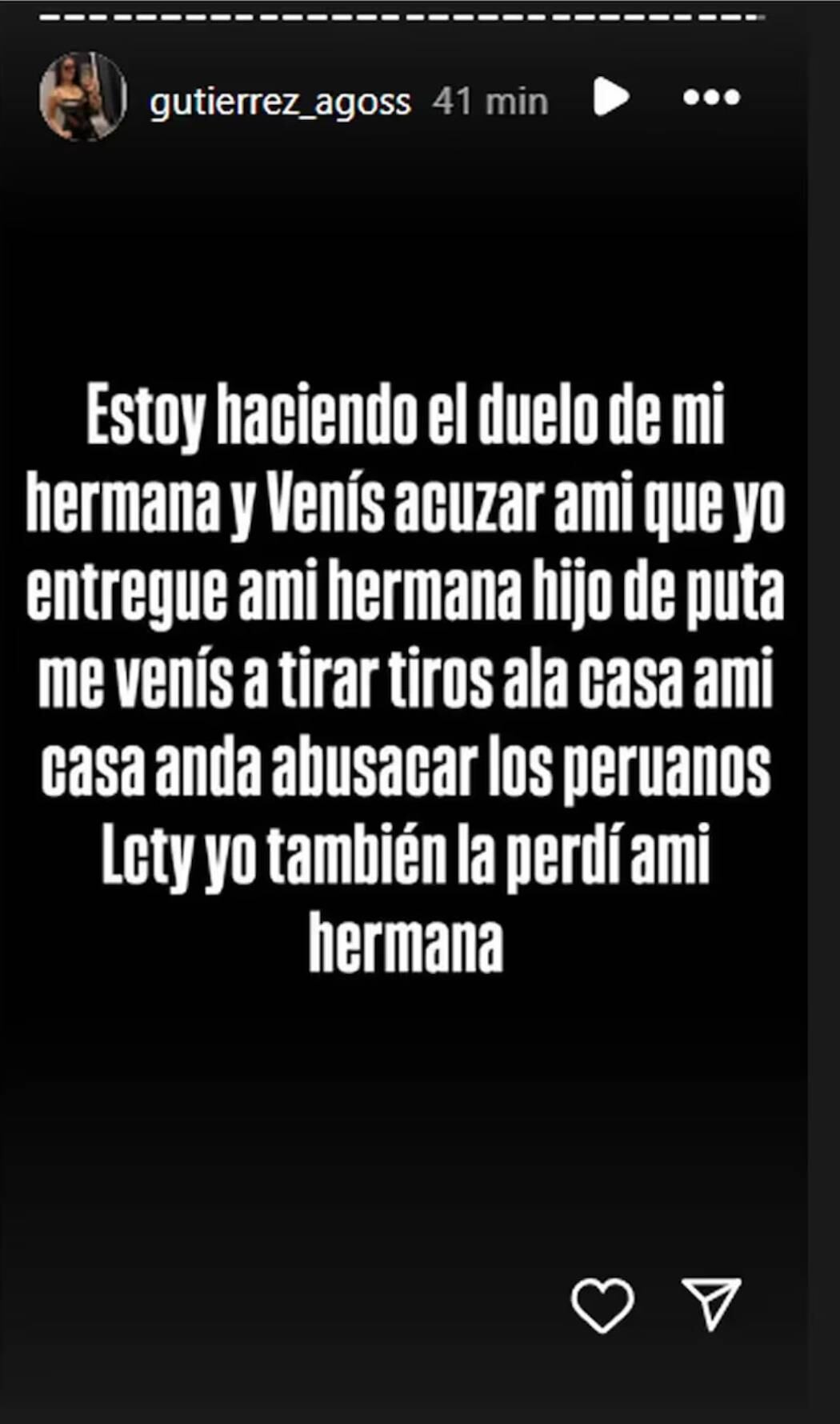 El enigmático posteo en redes sociales de la hermana de Lara, una de las chicas asesinadas en Florencio Varela.