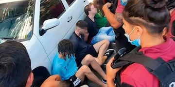 Los detenidos por la violación grupal en Palermo. (Gentileza)
