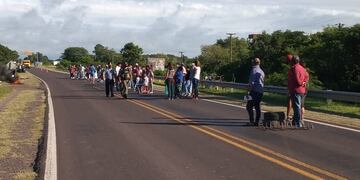 La manifestación comenzó alrededor de las 8 de la mañana. (Florencia Hoy)