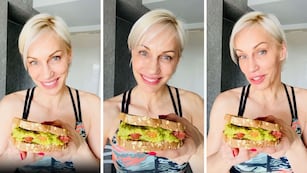 El sandwich de garbanzos y palta de Ingrid Grudke.