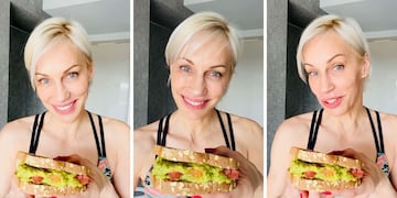 El sandwich de garbanzos y palta de Ingrid Grudke.