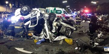 Dos muertos tras accidente a la altura del Hipódromo de Palermo