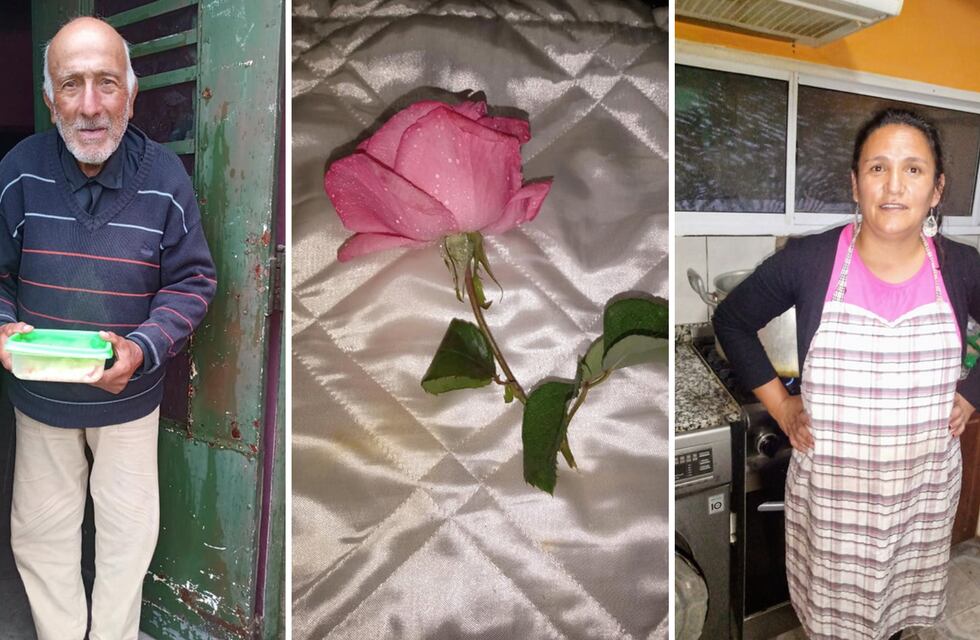 El emotivo agradecimiento de un abuelo azuleño a la vecina que le lleva comida hace cuatro meses