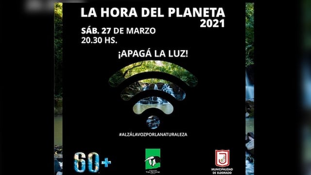 La municipalidad de Eldorado se sumó a “la hora del planeta 2021”