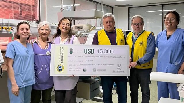 Neonatología del Hospital Penna recibió una donación de  15 mil dólares.