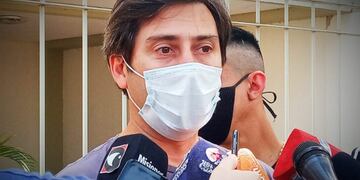 PASO 2021 en Misiones| Martín Goerling, precandidato de JxC votó en la Escuela José Manuel Estrada.