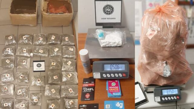 Detectaron drogas en encomiendas.