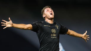 Mateo Retegui y un festejo en Talleres. No fueron tantos, siete en un año y medio (Prensa Talleres).