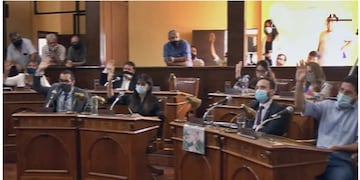 El HCD de Concordia, en el momento de la votación.
