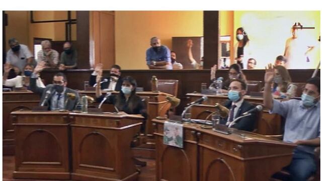 El HCD de Concordia, en el momento de la votación.
