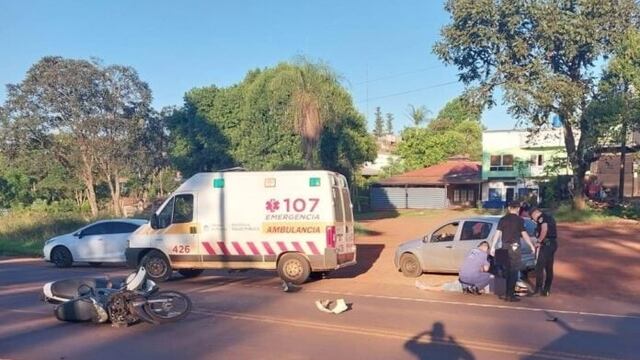 Accidente vial en la ruta 14 deja a un hombre herido en Oberá.