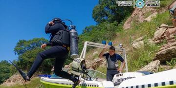 Encontraron sin vida al hombre que había caído en las aguas de El Cadillal