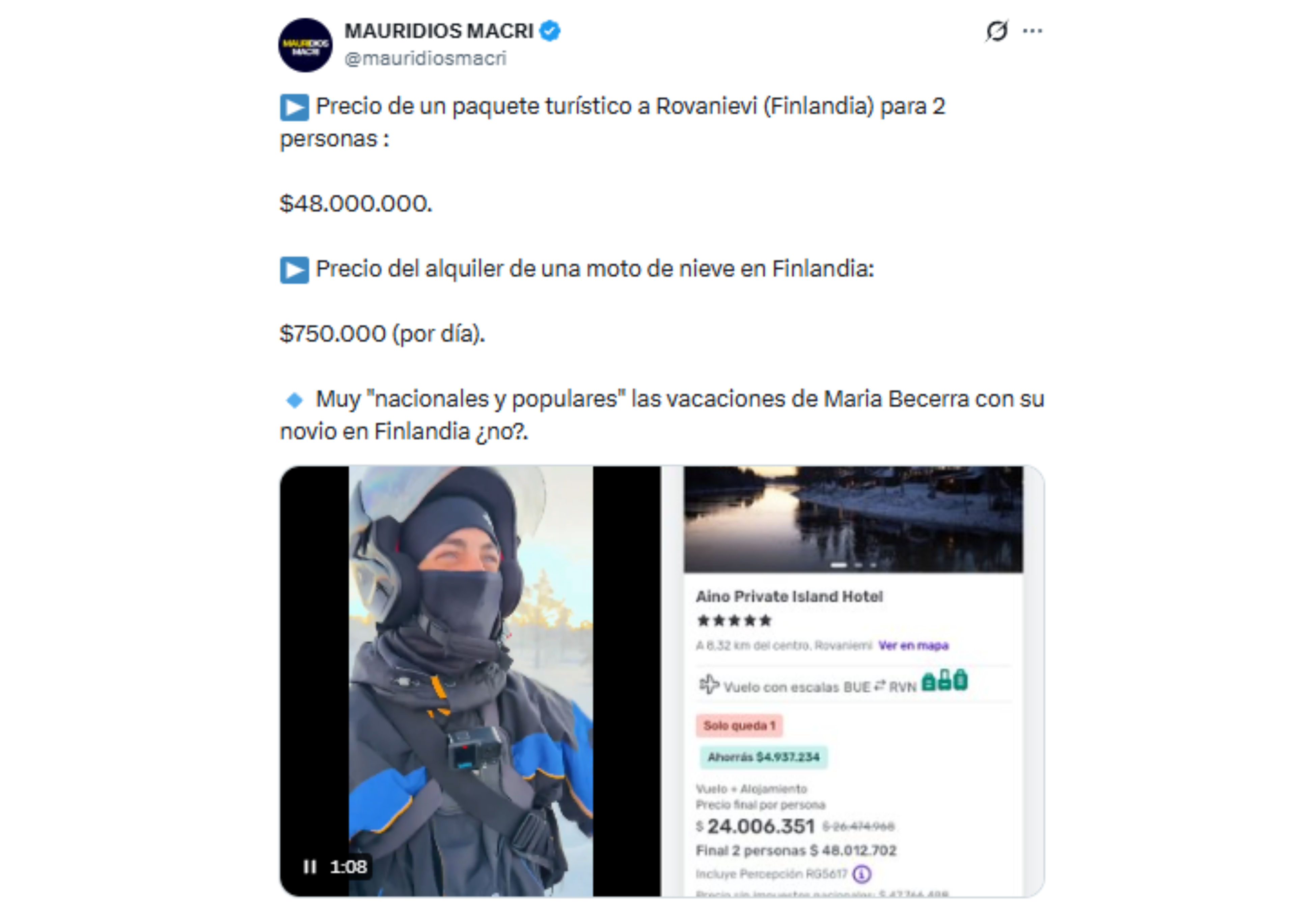 Las vacaciones de María y Rei causaron polémica en las redes.