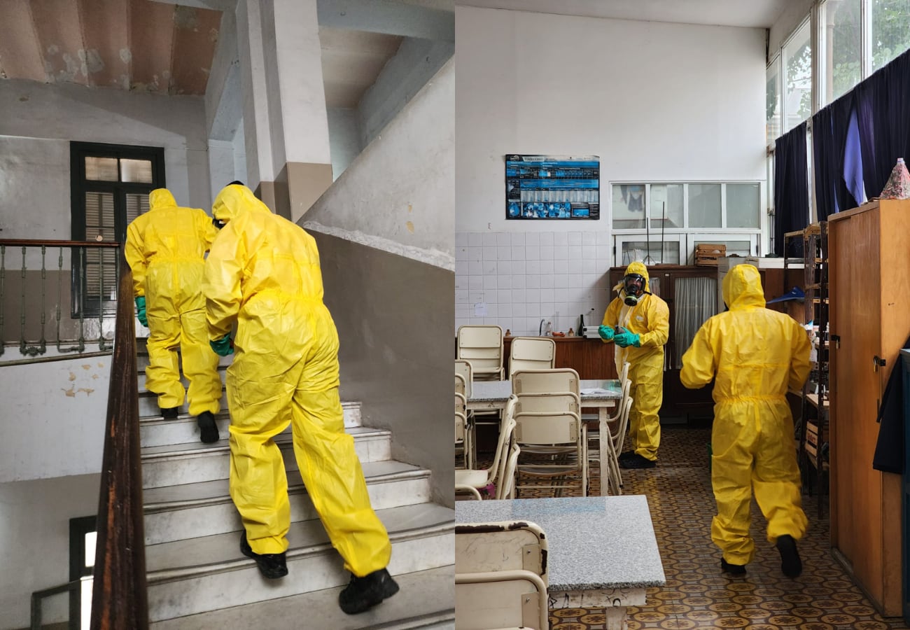 Se produjo el derrame de un ácido peligroso en una escuela de Córdoba.