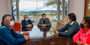 Dusso recibió a caciques de Belén.