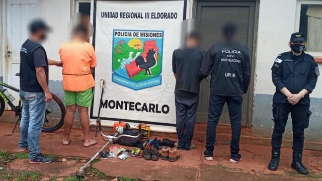 Tres jóvenes detenidos por robar en una casa en Montecarlo