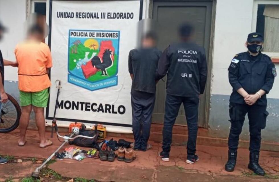 Tres jóvenes detenidos por robar en una casa en Montecarlo